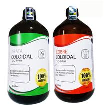 Kit 1 Prata 20ppm 500ml + Cobre 10ppm 500ml Universe Nanoscience