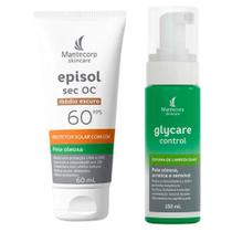 Kit 1 Protetor Solar Episol Sec OC com Cor Pele Oleosa Médio Escuro FPS 60 60ml