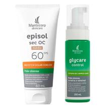 Kit 1 Protetor Solar Episol Sec OC com Cor Pele Oleosa Médio FPS 60 60ml