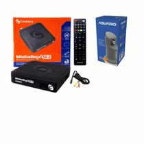 Kit 1 Receptor Digital Century Midiabox SE 2 Com 1 Lnbf Ku Simples