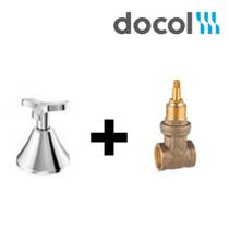 Kit 1 Registro de gaveta DocolBase 3/4 + Acabamento para registro 3/4" Nova Pertutti - Docol Kit 1 Registro de gaveta DocolBase 3/4 + Acabamento para registro 3/4" Nova Pertutti - Docol