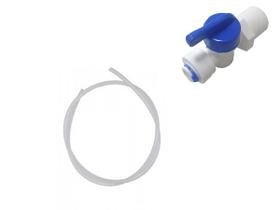 KIT 1 Registro Engate 1/4 x Rosca 1/2 c/ 3 mts mangueira 1/4