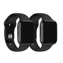 Kit 1 Relógio Inteligente SmartWatch W34 Preto + 1 SmartWatch W34 Preto 44mm - Smart Bracelet