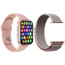 Kit 1 Relógio Inteligente Smartwatch W34 S Rosa Ios + 1 Pulseira Extra Nylon Rosa Kit 1 Relógio Inteligente Smartwatch W34 S Rosa Ios + 1 Pulseira Extra Nylon Rosa