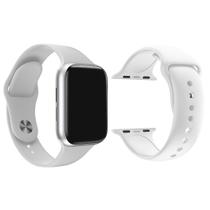 Kit 1 Relógio Inteligente SmartWatch w8 Lite Plus Branco + 1 Pulseira Extra Silicone Branco