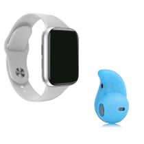 Kit 1 Relógio Inteligente SmartWatch W8 Lite Plus Troca Pulseira + 1 Mini Fone