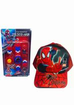 Kit 1 Relógio Spider Infantil De Montar 1 Boné Homem Aranha