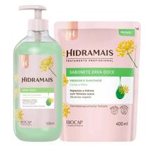 Kit 1 Sabonete Erva Doce 500ml 1 Refil Erva Doce 400ml Hidramais