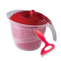 Kit 1 Secadora de Salada Centrifuga + 1 Rodinho de Pia Plásutil