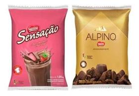 Kit 1 Sensação + 1 Alpino Achocolatado Nestlé Pó 1kg Cada - Nestle