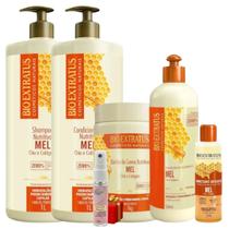Kit 1 Shamp 1 Condic 1 Banho 1L 1 Final. 500ml 1 Fix 55ml Mel Nutritivo + Presente Lourre 15ml Kit 1 Shamp 1 Condic 1 Banho 1L 1 Final. 500ml 1 Fix 55ml Mel Nutritivo + Presente Lourre 15ml