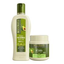 Kit 1 Shampoo 1 Banho creme Tratamento restaurador Pós Quimica 250 ml