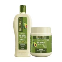 Kit 1 Shampoo 1 Banho creme Tratamento restaurador Pós Quimica 500 ml Kit 1 Shampoo 1 Banho creme Tratamento restaurador Pós Quimica 500 ml