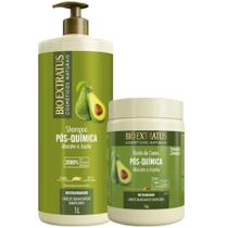 KIT 1 Shampoo 1 Banho de Creme Pós Quimica 1 L Bio Extratus KIT 1 Shampoo 1 Banho de Creme Pós Quimica 1 L Bio Extratus