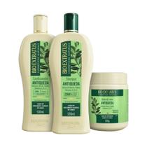 kit 1 Shampoo 1 Condicionador 1 Banho creme Antiqueda Jaborandi 500 ml kit 1 Shampoo 1 Condicionador 1 Banho creme Antiqueda Jaborandi 500 ml