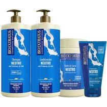 Kit 1 Shampoo 1 Condicionador 1 Banho creme NEUTRO 1L 1 Finalizador 150ml Kit 1 Shampoo 1 Condicionador 1 Banho creme NEUTRO 1L 1 Finalizador 150ml