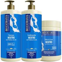 Kit 1 Shampoo 1 Condicionador 1 Banho creme NEUTRO 1L Kit 1 Shampoo 1 Condicionador 1 Banho creme NEUTRO 1L