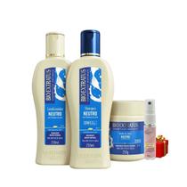 Kit 1 Shampoo 1 Condicionador 1 Banho creme Neutro 250 ml + Presente Lourre 15ml