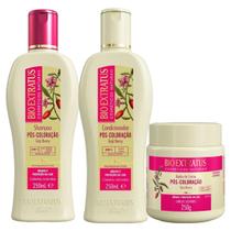 Kit 1 Shampoo 1 Condicionador 1 Banho creme Pós Coloração 250 ml