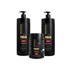 Kit 1 Shampoo 1 Condicionador 1 Banho de Creme Força com Pimenta 1L Kit 1 Shampoo 1 Condicionador 1 Banho de Creme Força com Pimenta 1L
