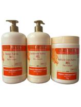 Kit 1 Shampoo 1 Condicionador 1 Banho de Creme Mel Nutritivo 1 Bio Extratus