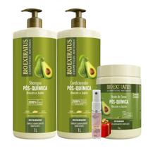 Kit 1 Shampoo 1 Condicionador 1 Banho de Creme Pós Quimica 1 L + Presente Lourre 15ml