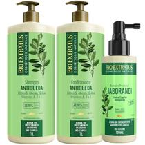 kit 1 Shampoo 1 Condicionador 1 Litro 1 Tonico 100ml Jaborandi Bio Extratus