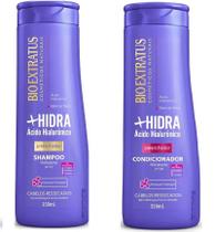 Kit 1 Shampoo 1 Condicionador limpeza Hidratante Mais Hidra 350 ML Bio Extratus
