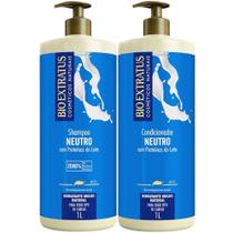 Kit 1 Shampoo 1 Condicionador NEUTRO 1L Bio Extratus