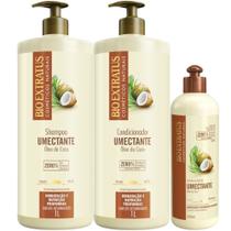 Kit 1 Shampoo 1 Condicionador Umectante 1L 1 Finalizador 500ml Bio Extratus