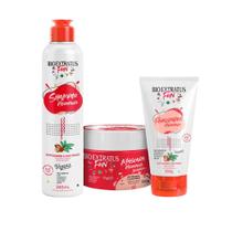 Kit 1 shampoo 1 mascara 1 finalizador fun hidratante bio extratus Kit 1 shampoo 1 mascara 1 finalizador fun hidratante bio extratus