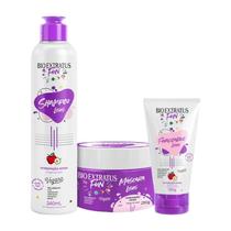 KIT 1 SHAMPOO 1 MASCARA 1 FINALIZADOR FUN LISO Bio Extratus