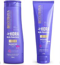 Kit 1 Shampoo 1 Mascara limpeza Hidratante Mais Hidra 350 ML Bio Extratus