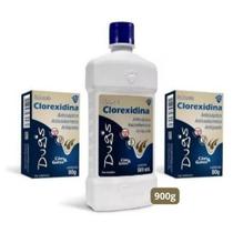 Kit 1 Shampoo + 2 Sabonete Clorexidina Anti Seborreia