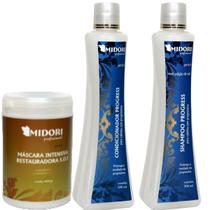 Kit 1 Shampoo e Condicionador Progress 1 Mascara Sos Midori