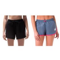 Kit 1 Shorts Runner e 1 Shorts Casual Feminino Olympikus