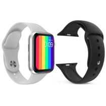 Kit 1 Smartwatch Iwo12 Lite Branco + 1 Pulseira Preto