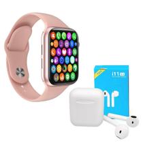 Kit 1 Smartwatch W34 S Rosa + 1 Fone Bluetooth I11 Pro Tws Kit 1 Smartwatch W34 S Rosa + 1 Fone Bluetooth I11 Pro Tws