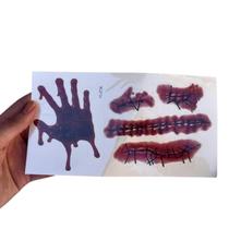 Kit 1 Tatuagem Halloween Terror Fantasia Sangue Kit 1 Tatuagem Halloween Terror Fantasia Sangue