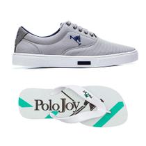 Kit 1 Tênis Casual + 1 Chinelo Polo Joy