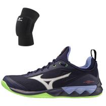 Kit 1 Tênis de Vôlei Masculino Mizuno Wave Luminous 2 e 1 Joelheira T1Plus