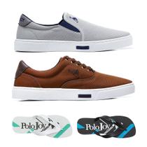 Kit 1 Tênis Iate 1 Tênis E 2 Chinelos Polo Joy Kit 1 Tênis Iate 1 Tênis E 2 Chinelos Polo Joy