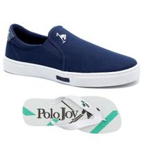 Kit 1 Tênis Iate Em Lona Polo Joy E 1 Chinelo Kit 1 Tênis Iate Em Lona Polo Joy E 1 Chinelo