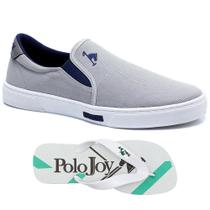 Kit 1 Tênis Iate Em Lona Polo Joy E 1 Chinelo Kit 1 Tênis Iate Em Lona Polo Joy E 1 Chinelo