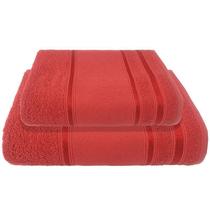 Kit 1 Toalha Banho + 1 Toalha De Rosto Para Pintura Vermelho