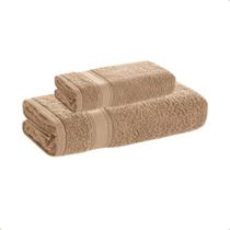 Kit 1 Toalha De Banho e 1 Rosto Linea 100% Algodão