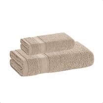 Kit 1 Toalha De Banho e 1 Rosto Linea 100% Algodão