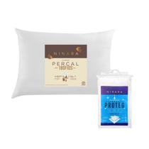 Kit 1 Travesseiro Percal 180 Fios 50x70 Branco Ninara e 1 Capa Protetora Proteg Percal 50x70 Kit 1 Travesseiro Percal 180 Fios 50x70 Branco Ninara e 1 Capa Protetora Proteg Percal 50x70