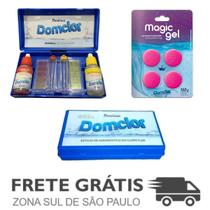 Kit 1 Un MagicGel 1 Un Estojo de pH e Cloro Domclo