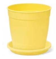 Kit 1 Vaso + 1 Prato Jardim 1,7 Litros Amarelo Nutriplan Kit 1 Vaso + 1 Prato Jardim 1,7 Litros Amarelo Nutriplan